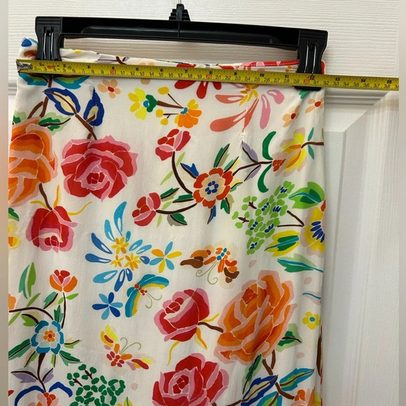 All Things Mochi Clara Skirt Maxi White Floral Silk Ruffle Lace XS - Picture 8 of 8